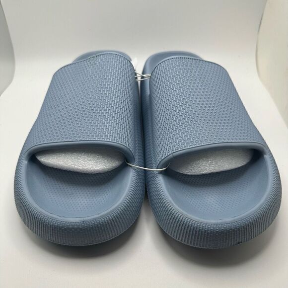 CUSHIONAIRE Women's Cloud Recovery Slide Sandals with +Comfort 12 BLUE - Picture 2 of 7